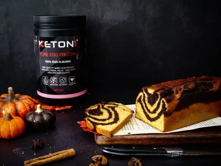Keto pompoen marmer cake